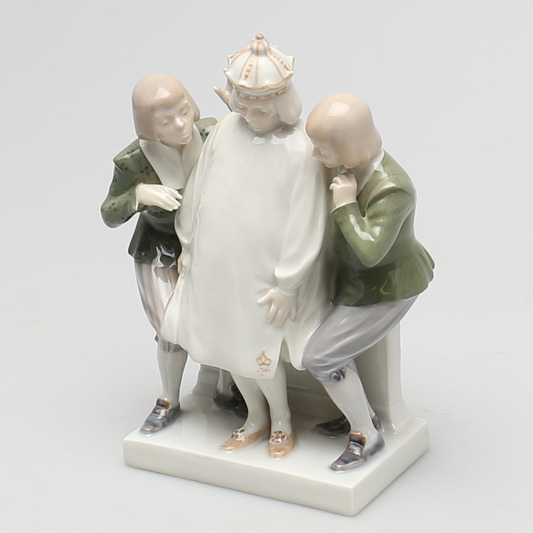 FIGURIN i porslin. "Kejsarens nya kläder". Royal Copenhagen, Danmark.