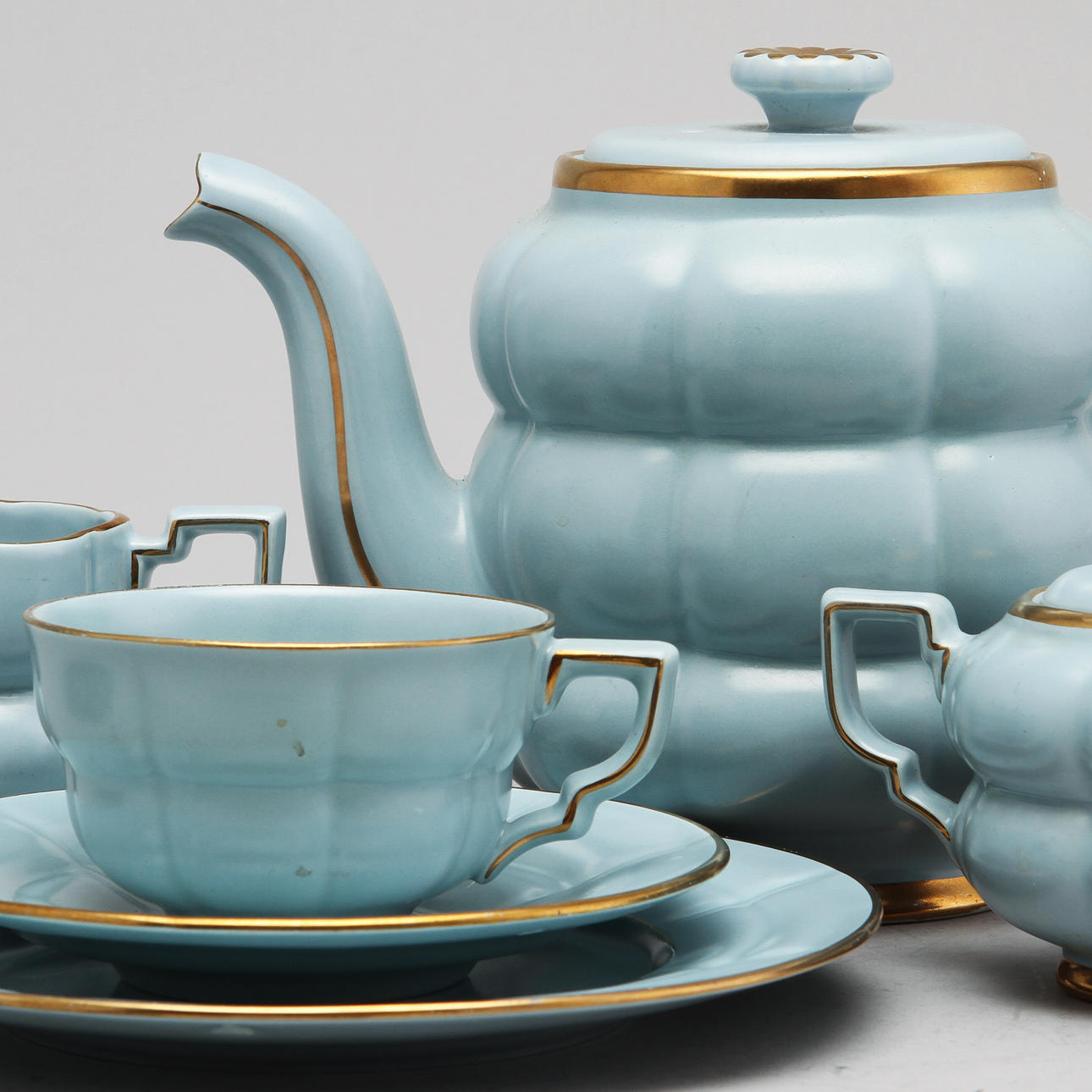 KAFFESERVIS "GRAND", 25 delar. Arthur Percy för Gefle Porslinsfabrik.