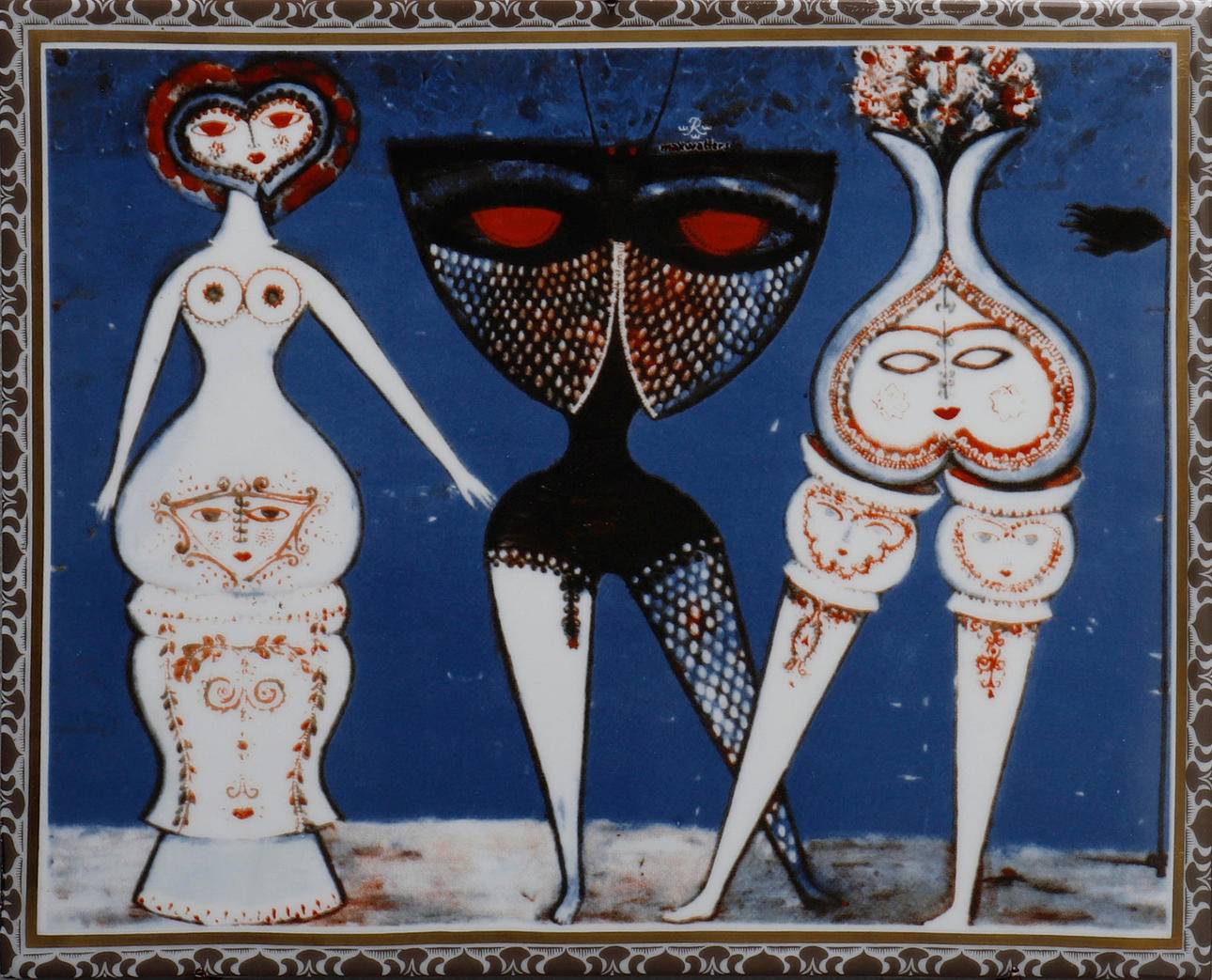 PLAKETT, Max Walter Svanberg, porslin, Rörstrand.