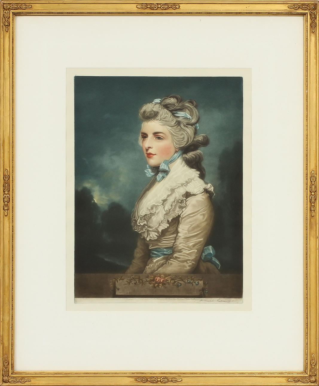HENRY MACBETH-RAEBURN. Porträtt av Miss Frances Kemble. Mezzotint. Signerad.