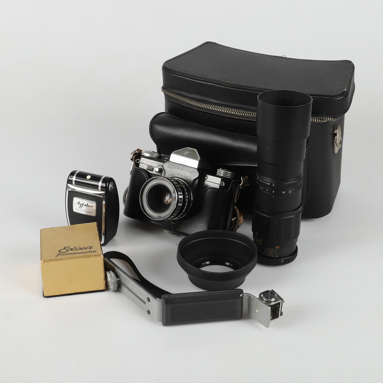 CAMERA with accessories, Edixa food Kadett, Germany.