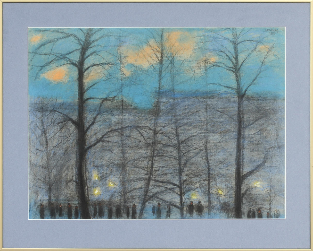 CURT CLEMENS. "Landskap", sign o dat 1946.