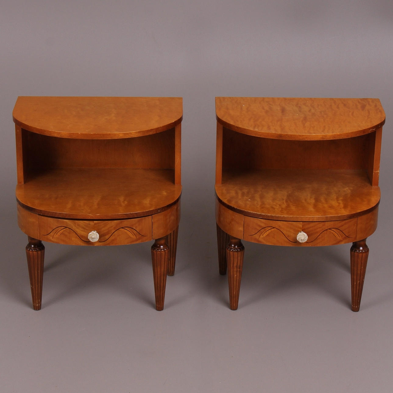 SÄNGBORD, björk, ett par, art deco, 1930-tal.