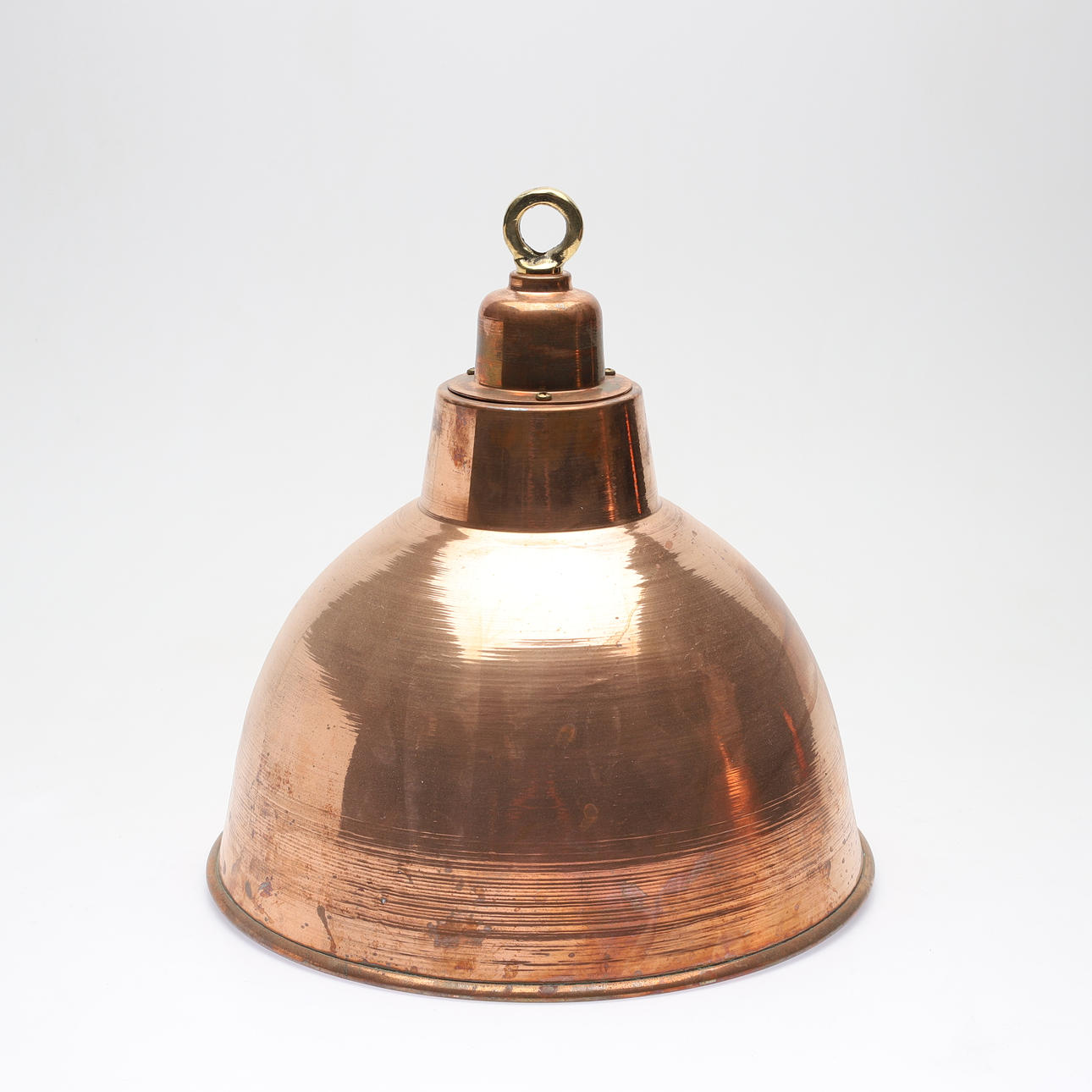 LÁMPARA DE TECHO, cobre, modelo de barco.