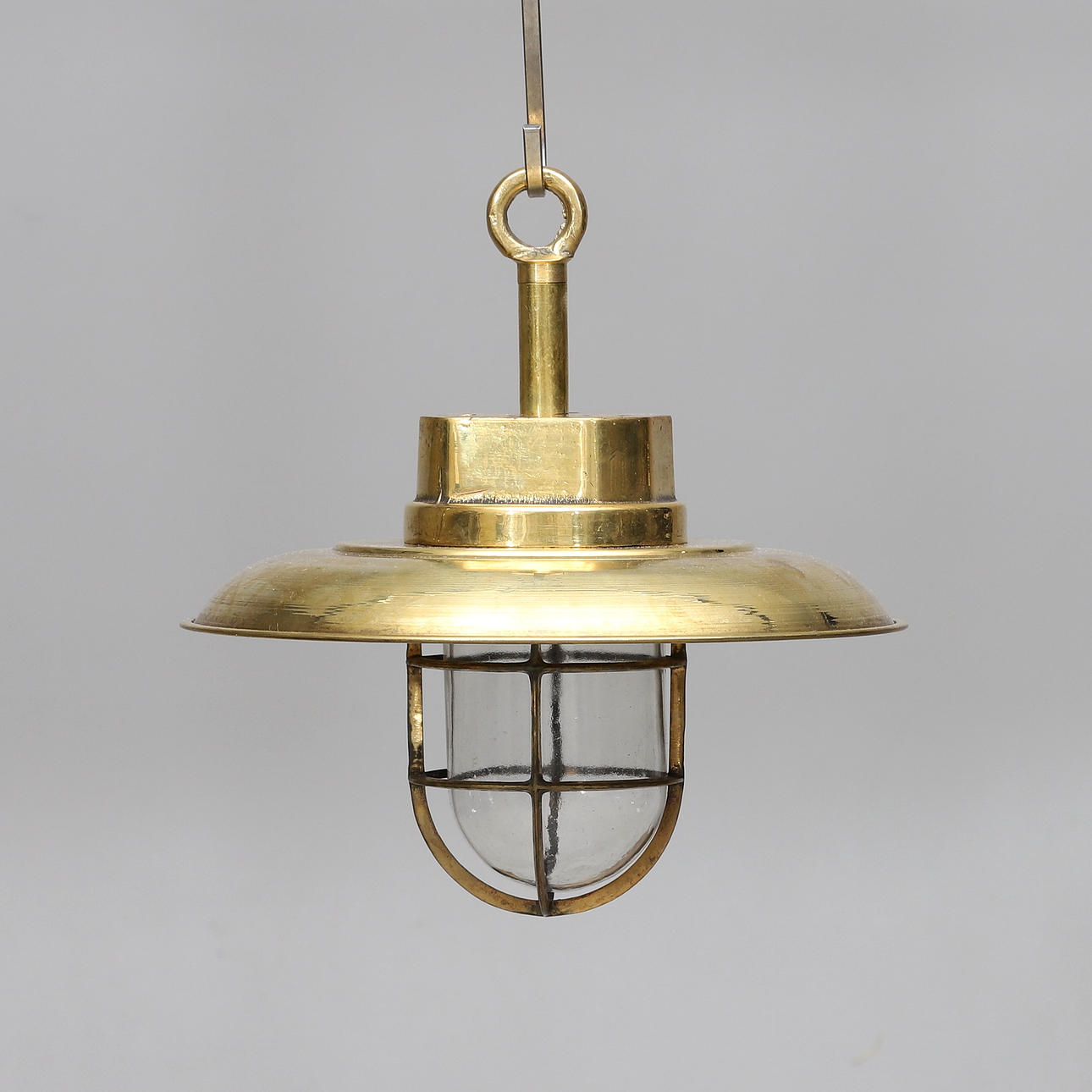 SCHIFFSBELEUCHTUNG, Decke, Messing.