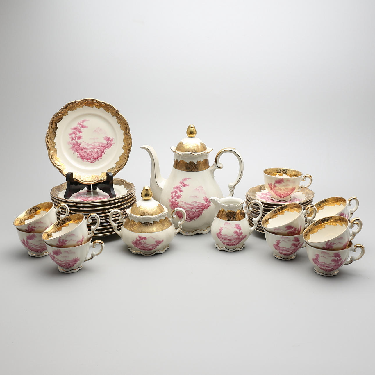 KAFFESERVIS, 37 delar, Mitterteich, Bavaria, 1900-tal.