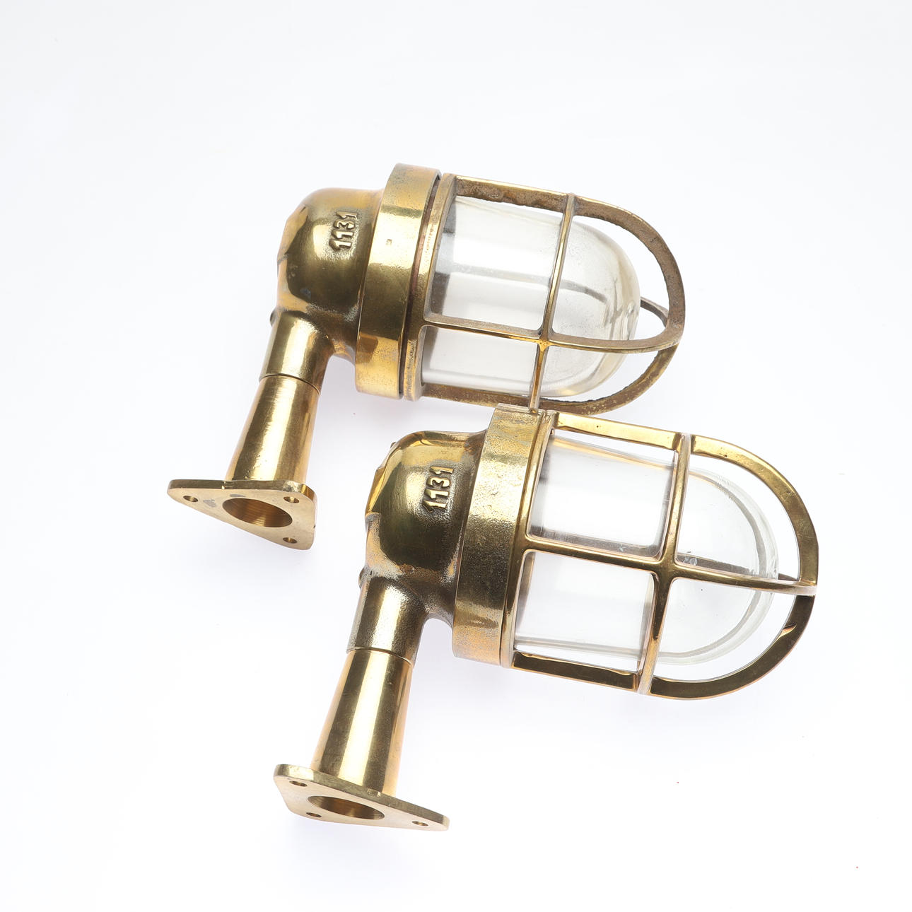 SHIP LIGHTS, 2 pcs, with wall mount, brass, Wiska 1131.