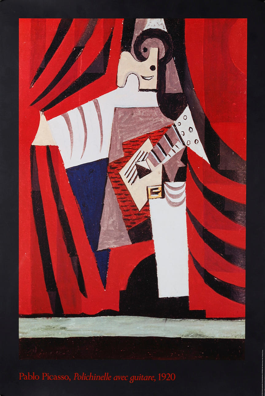 PABLO PICASSO. NACH. "Polichinelle mit Gitarre".