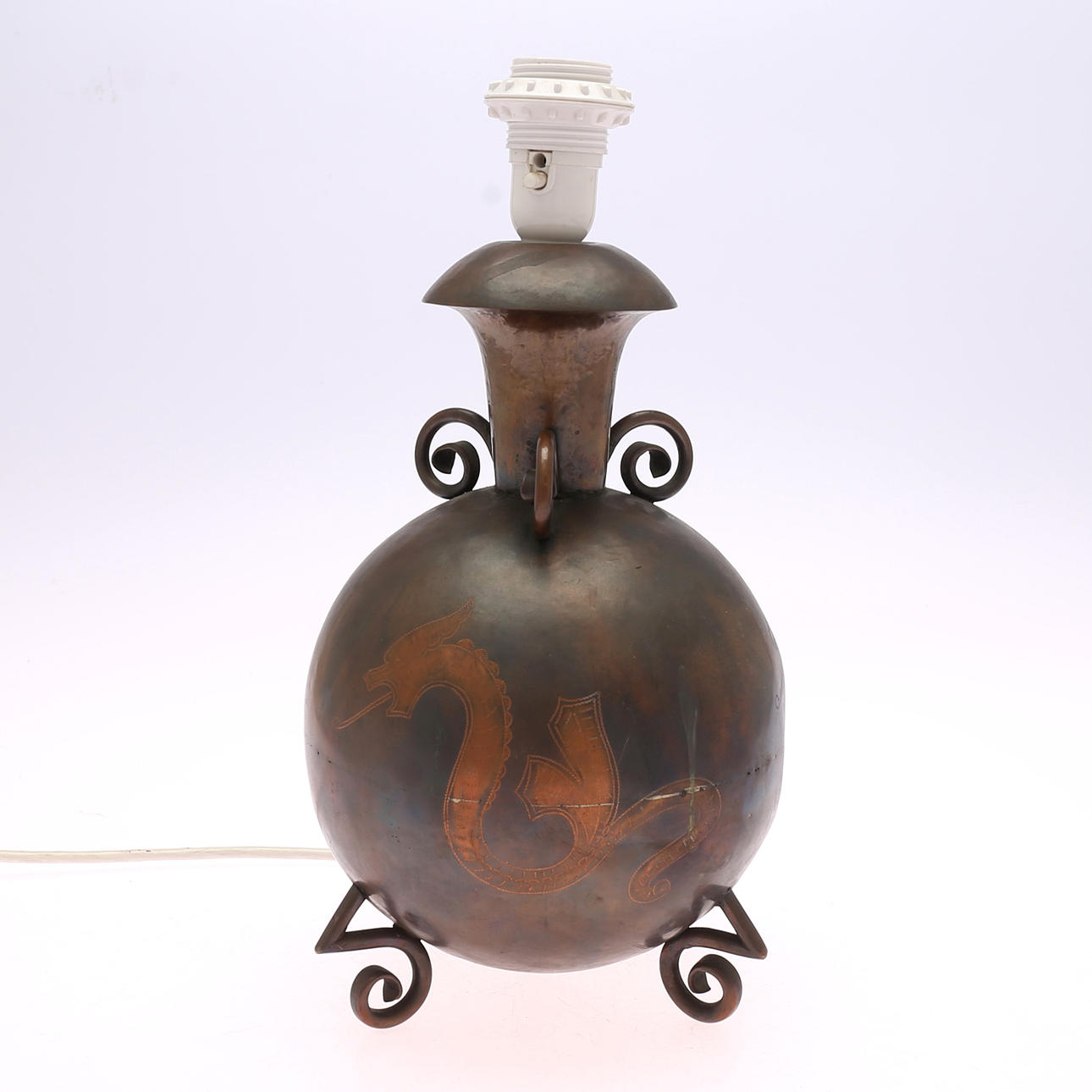 TABLE LAMP, copper, art deco, 1920s.