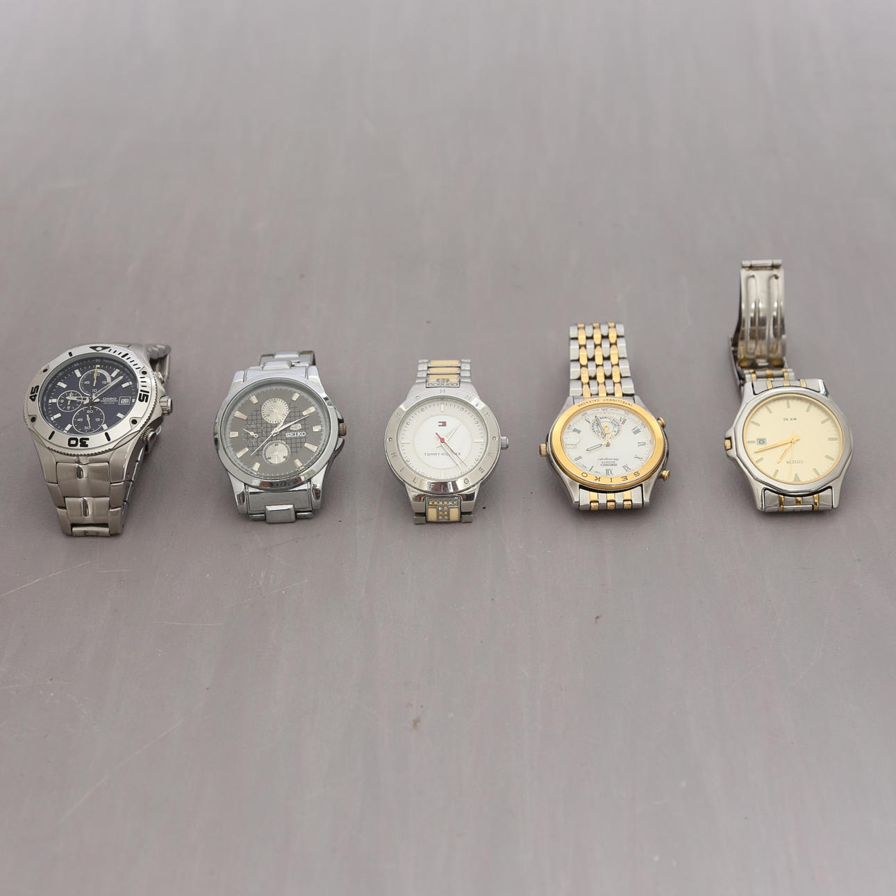 KOLLEKTION MODERNE URE, 5 stk, herre, quartz.