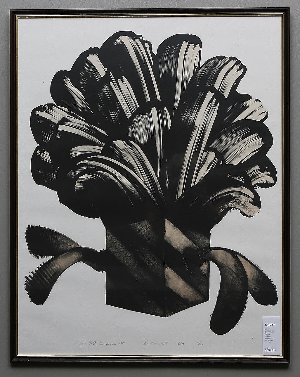 H PER ANDERSSON. "Expansion". Litografi. Signerad, numrerad 21/120 och daterad 1981.
