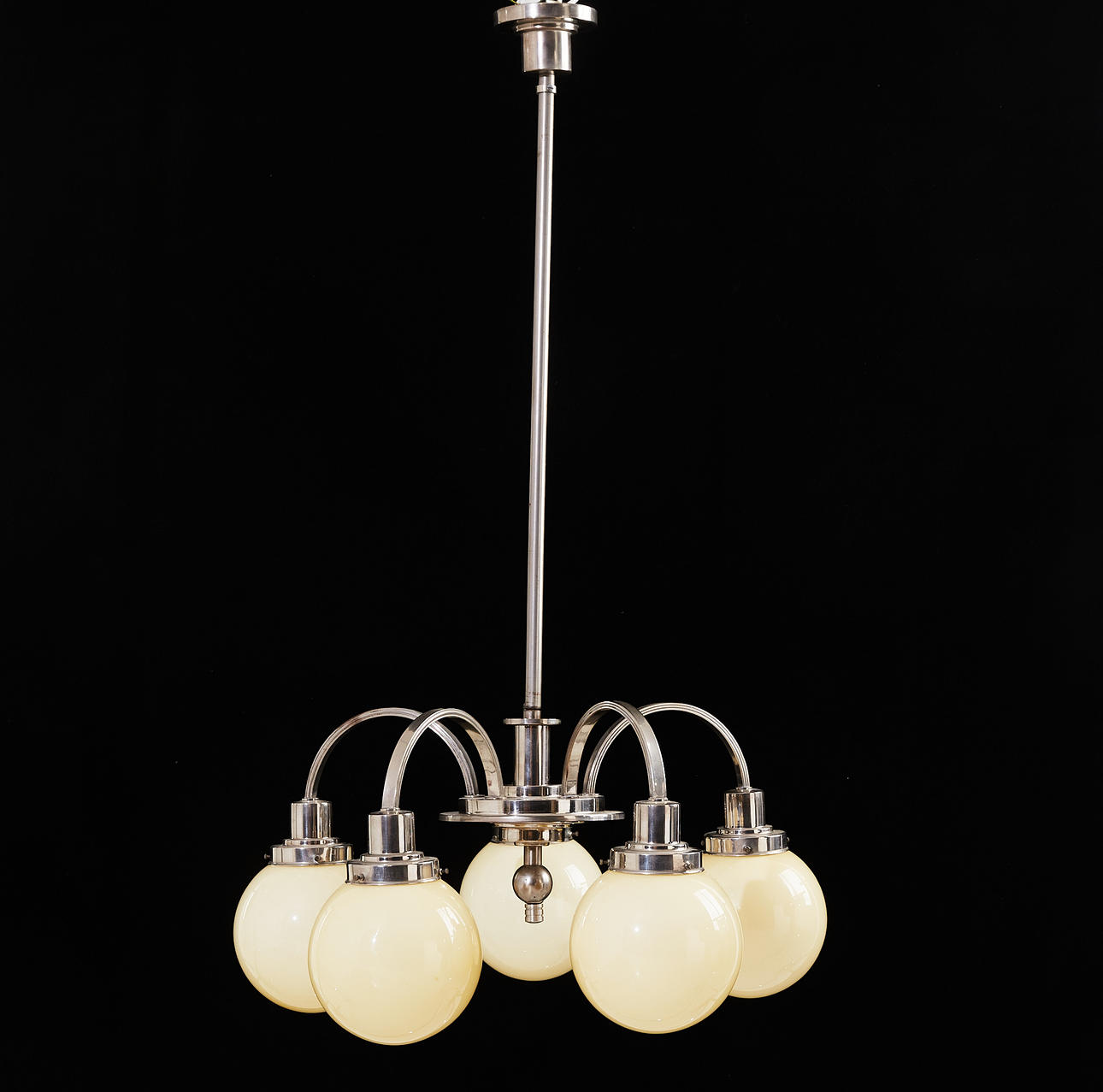 TAKARMATUR, glaskupor, fem ljusarmar, okänd tillverkare, 1900-tal.