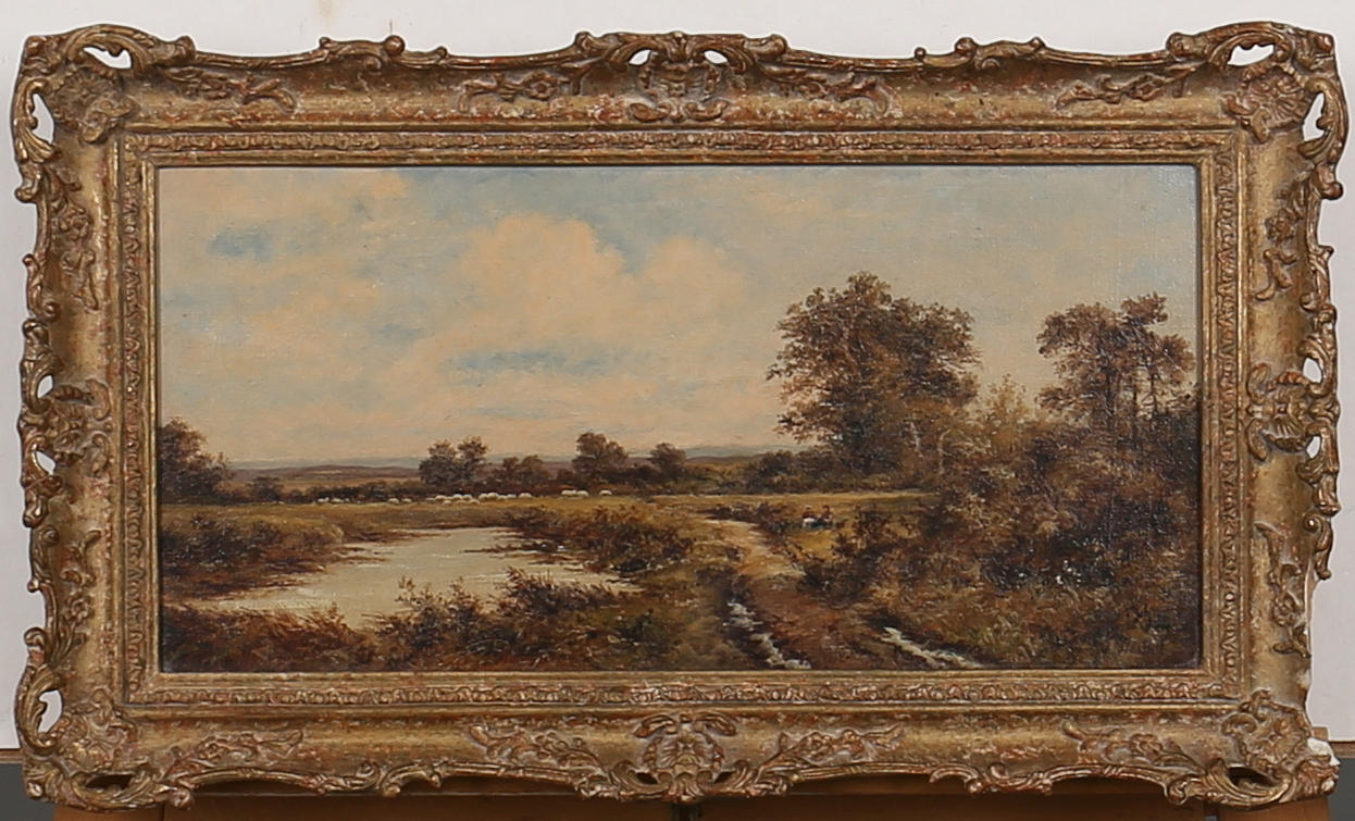 WILLIAM WESTALL. Landskap. Olja på duk. Signerad W Westall.