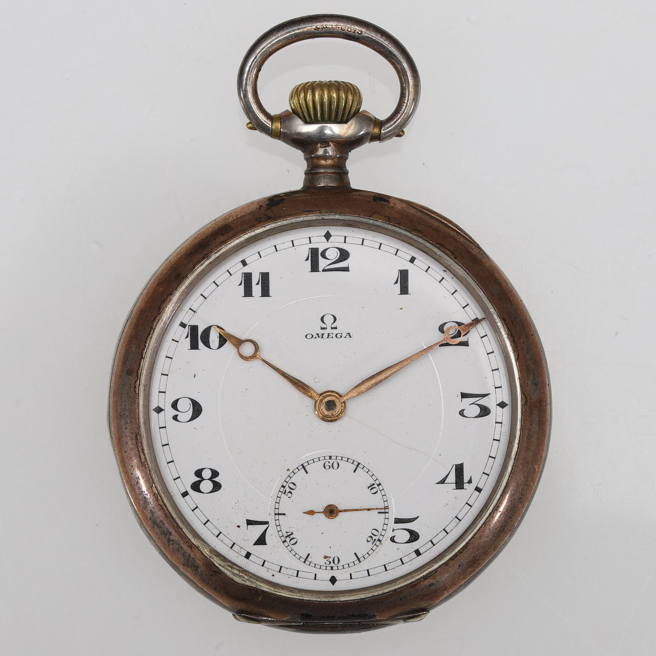 TASCHENUHR, Omega, Silber, 1916.