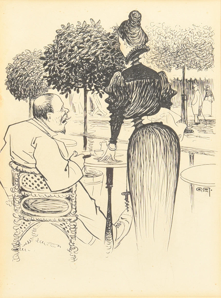 OSKAR ANDERSSON ink drawing.