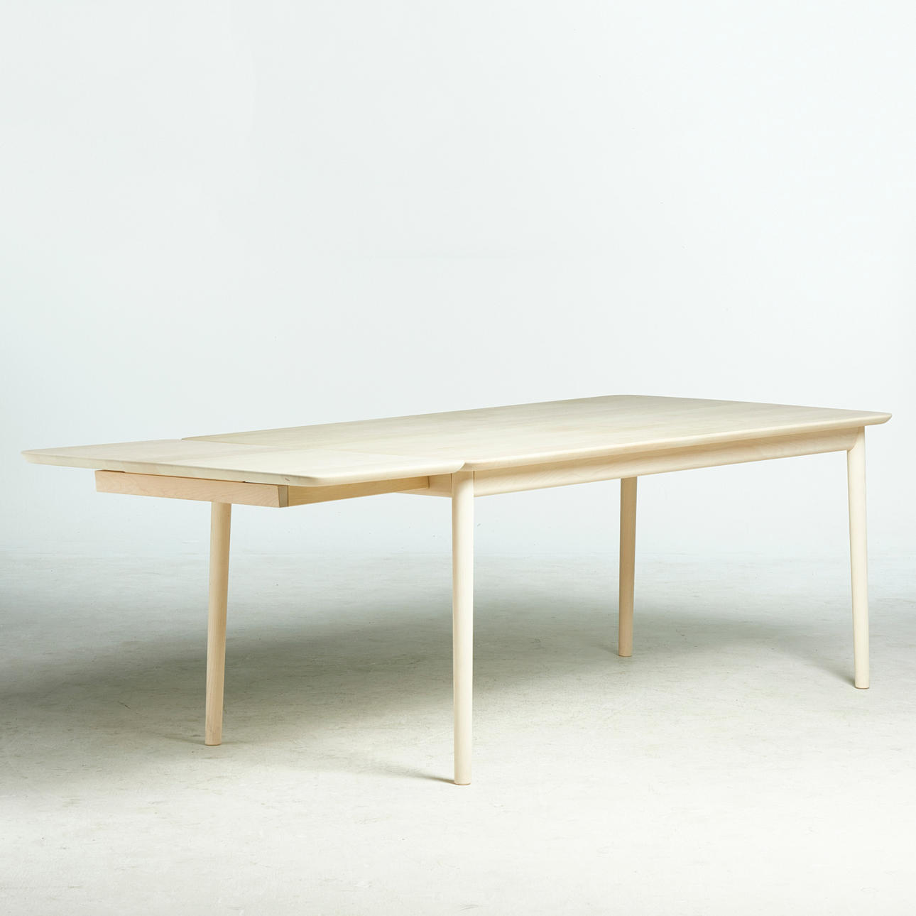 MARIT STIGSDOTTER & STAFFAN LIND. "Prima Vista", Stolab, dining table, solid birch in white oil.
