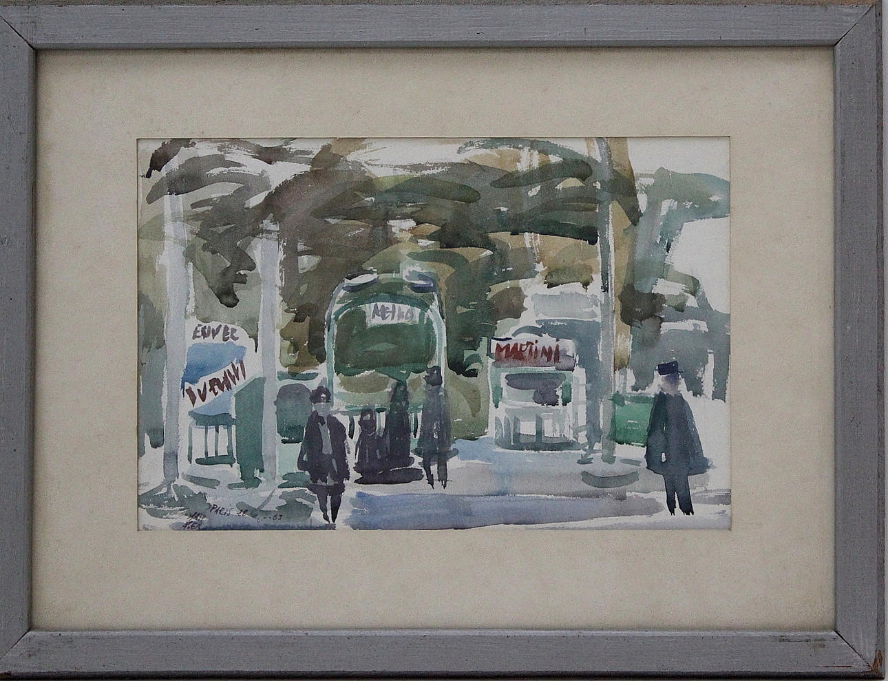 STAWÅSEN. akvarell, Parismotiv, signerad och daterad 1965.