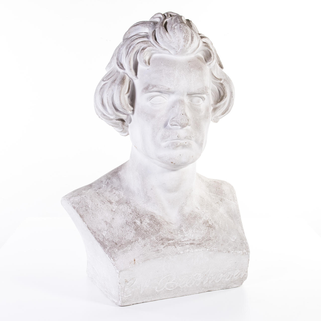 BUST, gypsum, Ludwig van Beethoven.