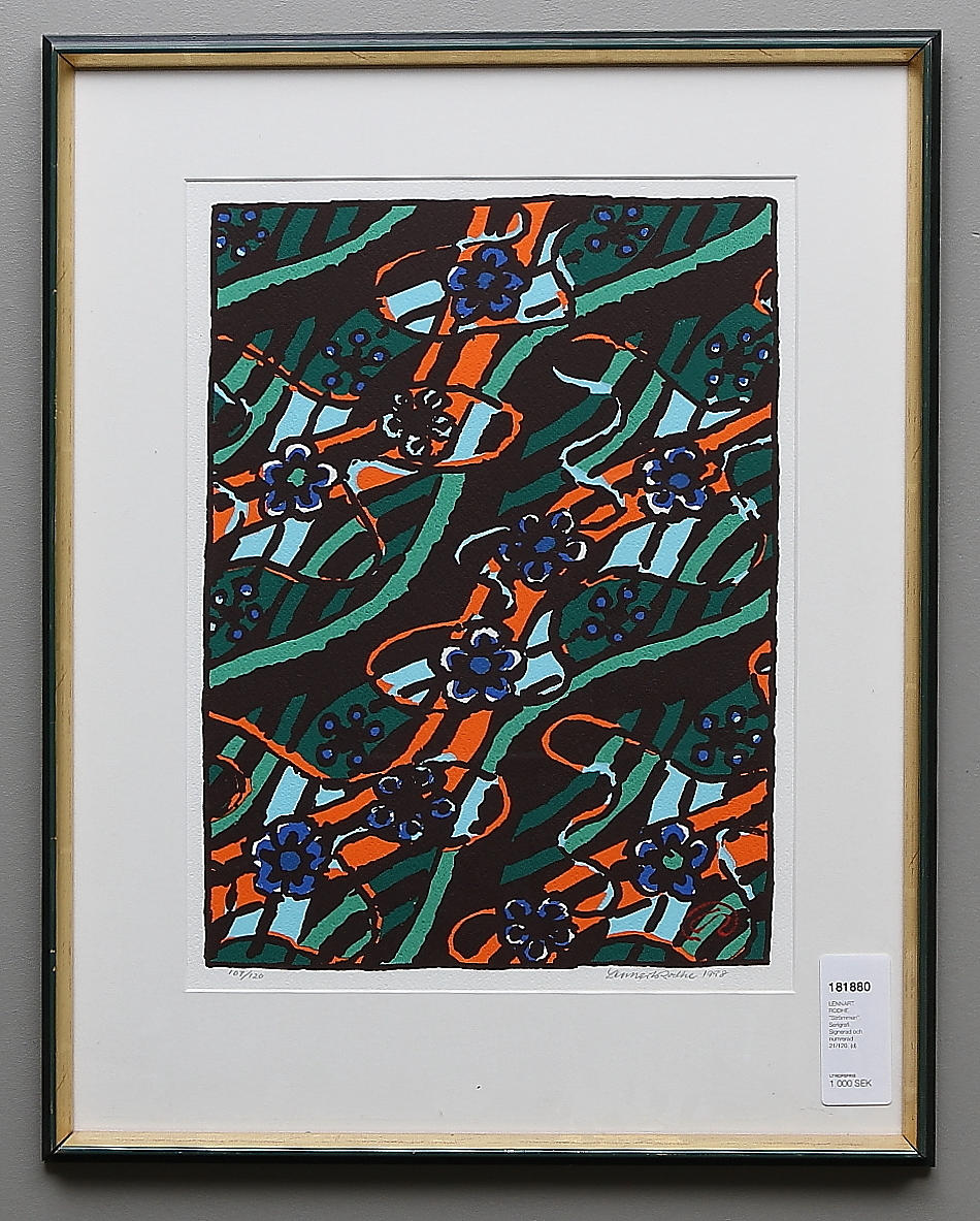 LENNART RODHE. "Strömmen". Serigrafi. Signerad och numrerad 21/120.