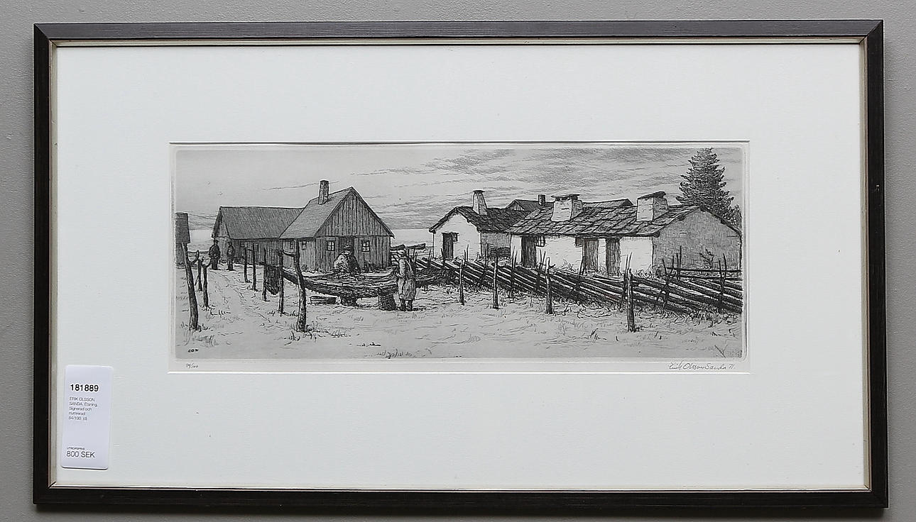 ERIK OLSSON SANDA. Etsning. Signerad och numrerad 84/100.