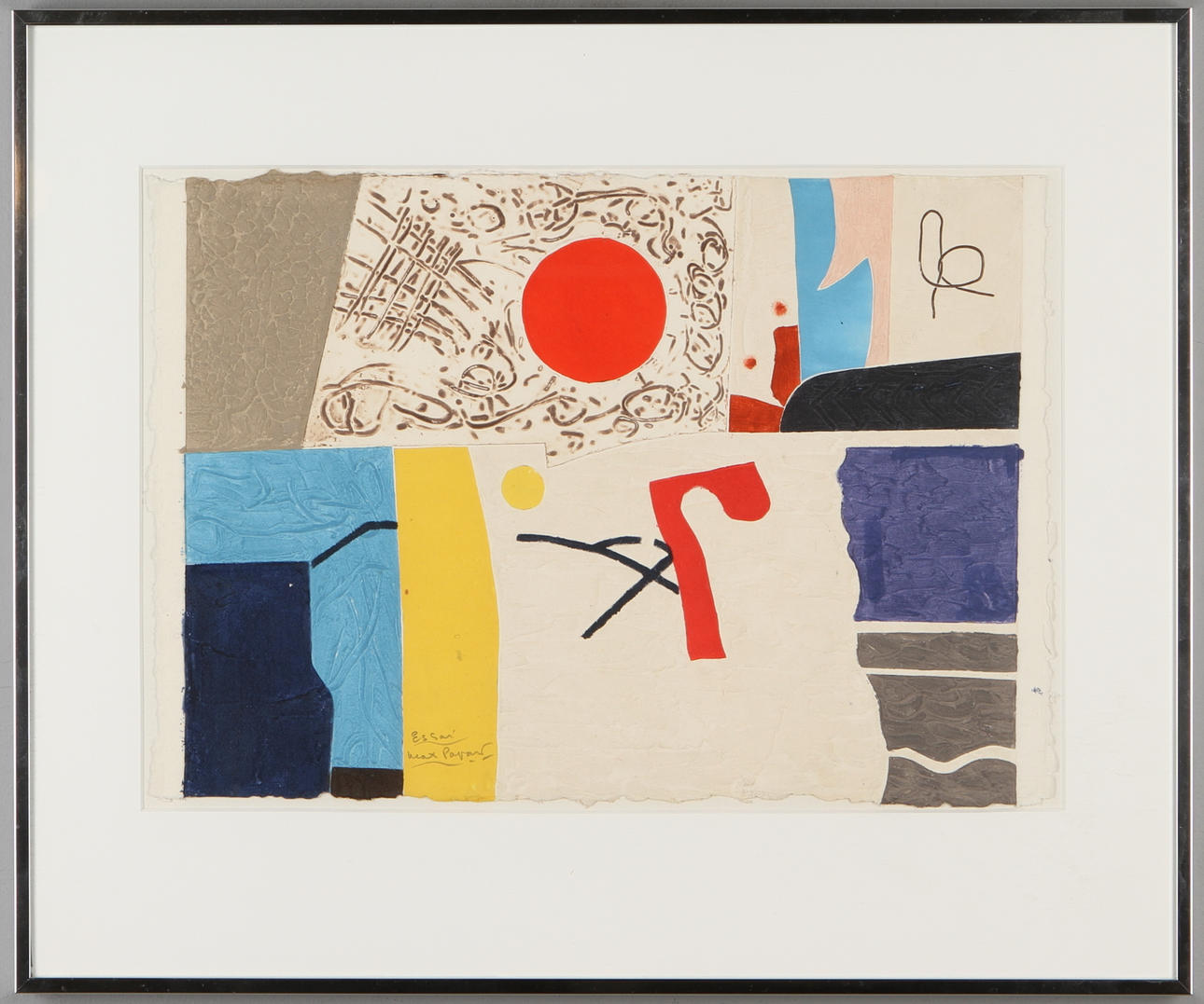 MAX PAPART. "Essai", färgcarborundum, signerad.