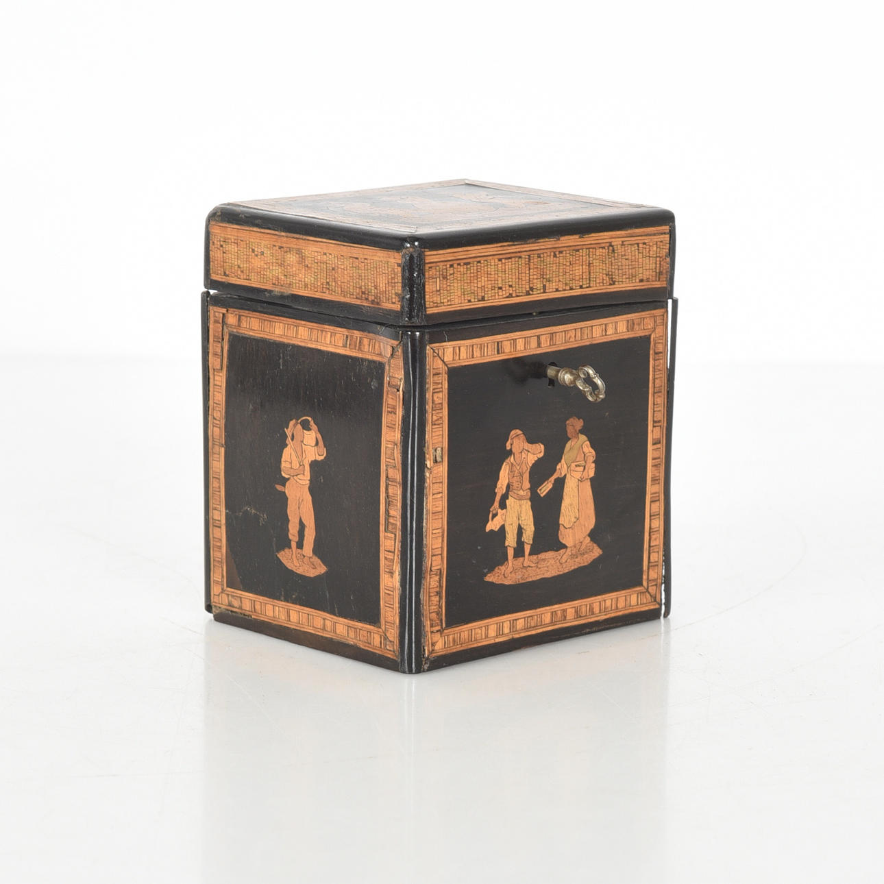 LOCK CASKET, 19th century.