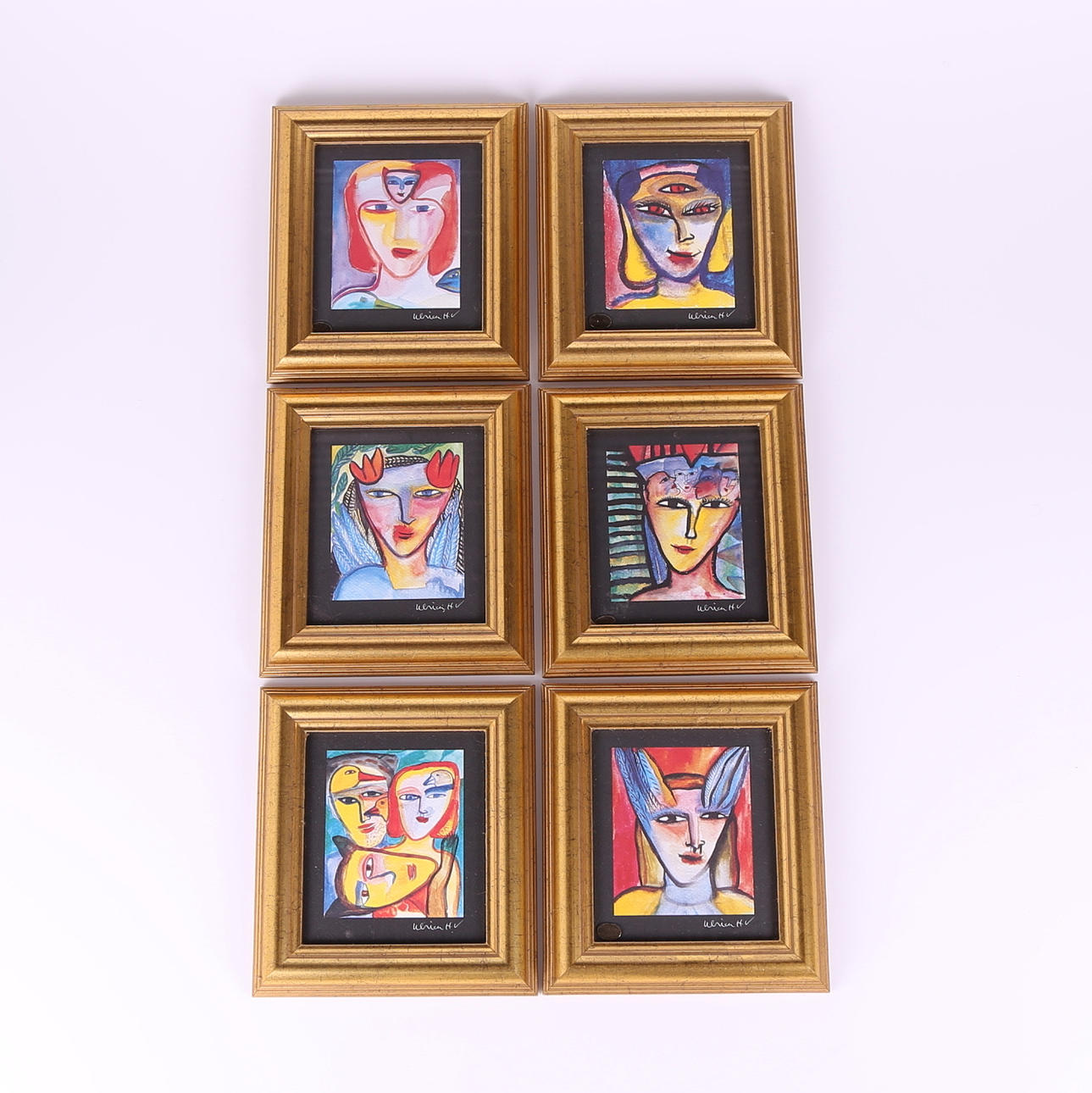 TAVLOR, 6 st, tryck efter orginal av Ulrica Hydman-Vallien.