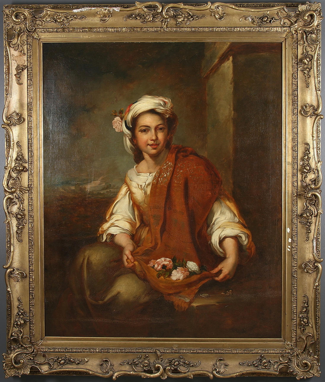 BARTOLOMÉ ESTEBAN MURILLO. EFTER. Olja på duk, osignerad. 1800-tal.