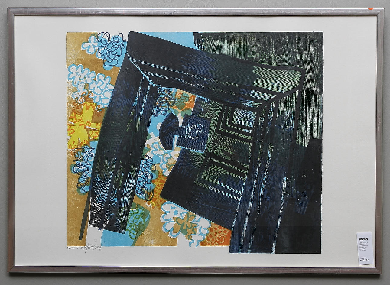 VIDE JANSSON. "Dörr mot våren". Litografi. Signerad och numrerad 21/110.