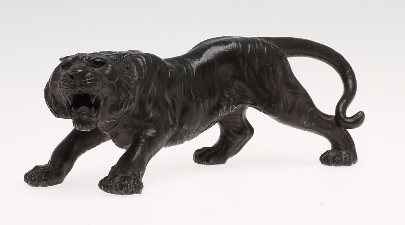 FIGURIN, Tiger, zink, 1900-tal.