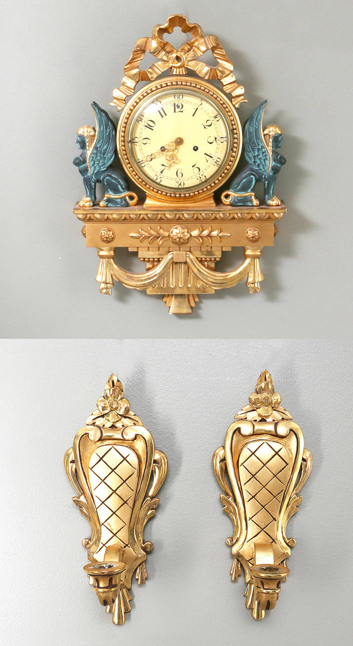 VÄGGPENDYL, 1930/40-tal, Empirestil.