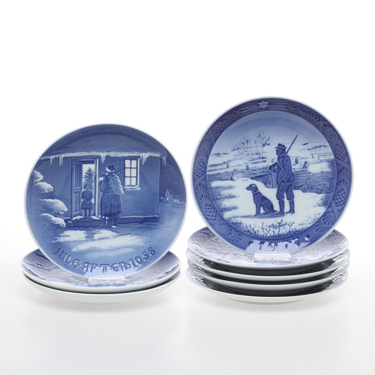 JULTALLRIKAR, 8 st Royal Copenhagen samt Bing & Gröndahl, 1900-tal.