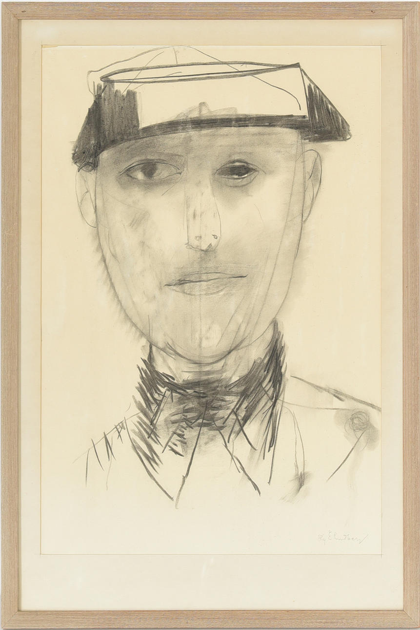 STIG EVERT LINDBERG. Figure composition, chalk.