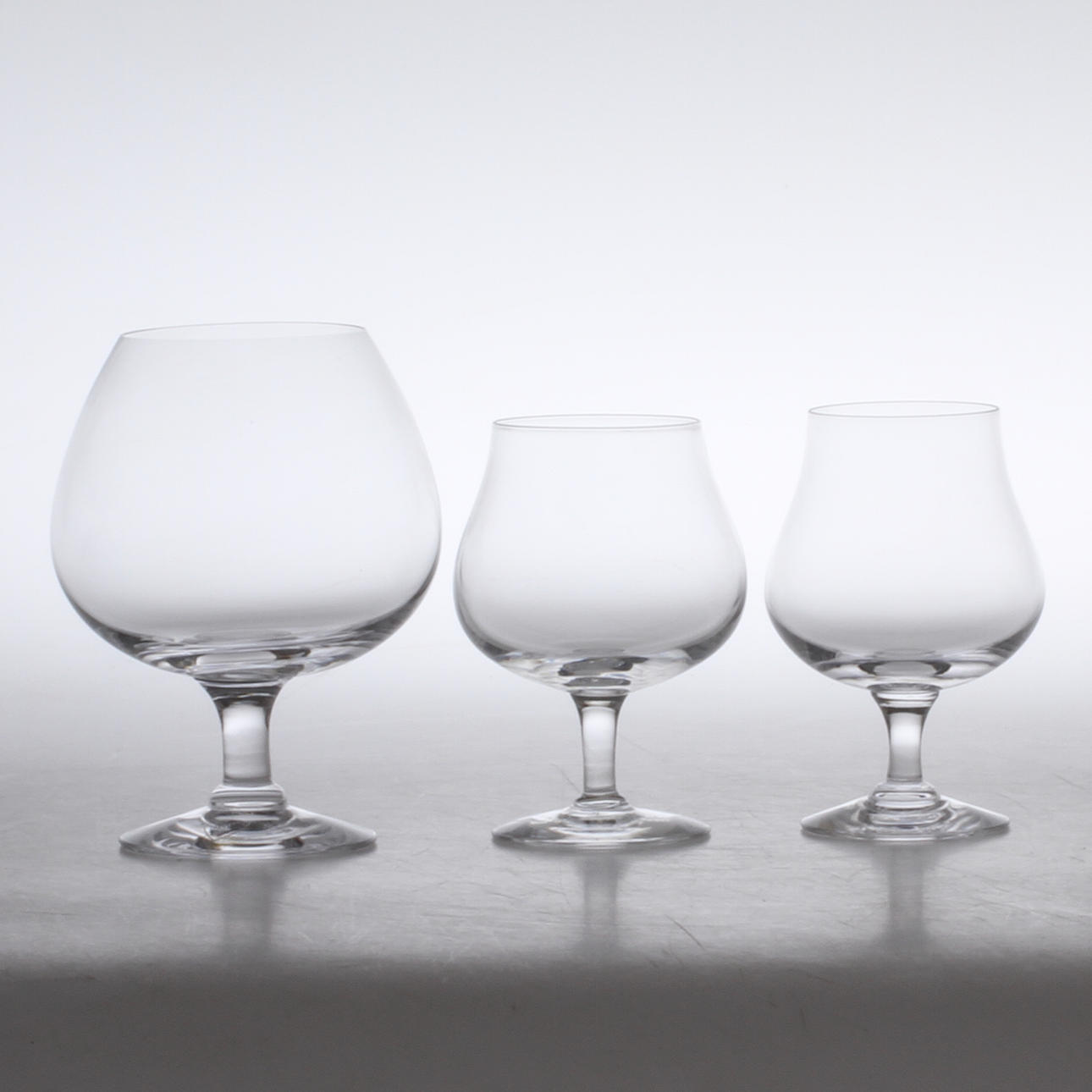 KONJAKSKUPOR 2+4+5 st, glas, Orrefors.