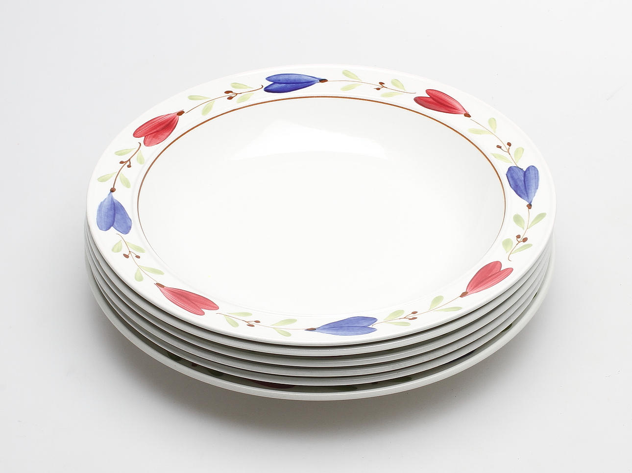 DJUPA TALLRIKAR 6 st, "Ranka", Stig Lindberg, Gustavsberg, (1942-1965).