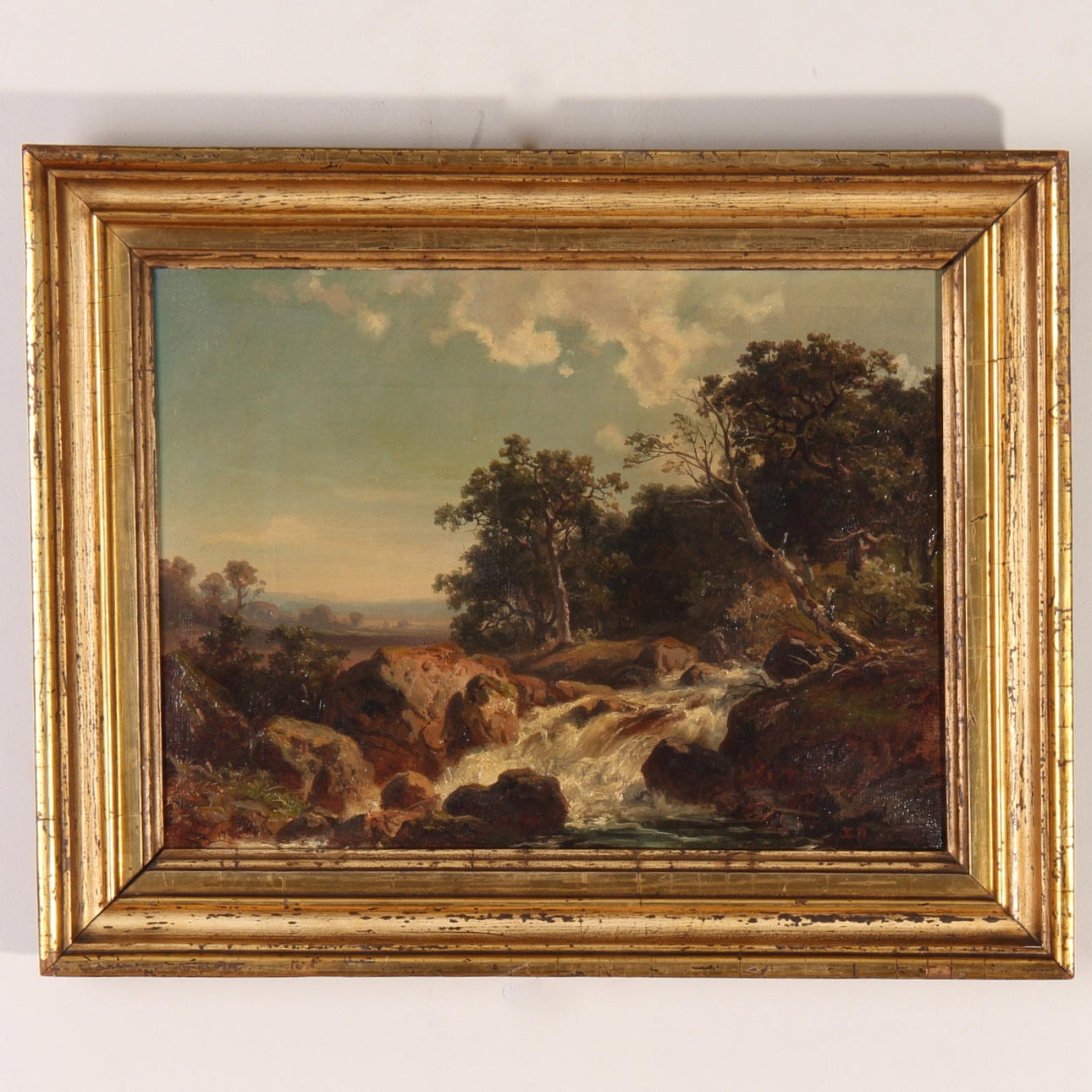 OIDENTIFIERAD KONSTNÄR. olja på duk, signerad I.B, 1800-talets första hälft.