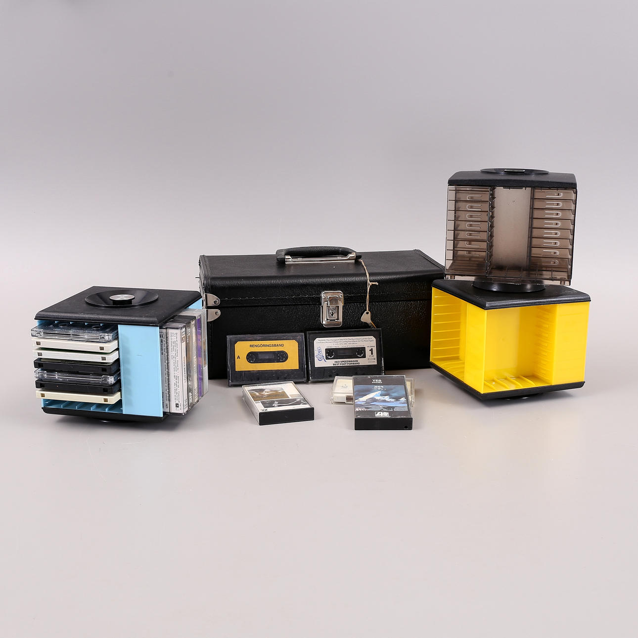 CASSETTE TAPE with STAND and BOX.