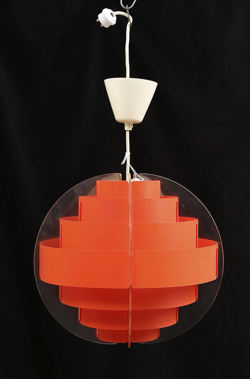 TAKLAMPA, plast, 1960-tal.