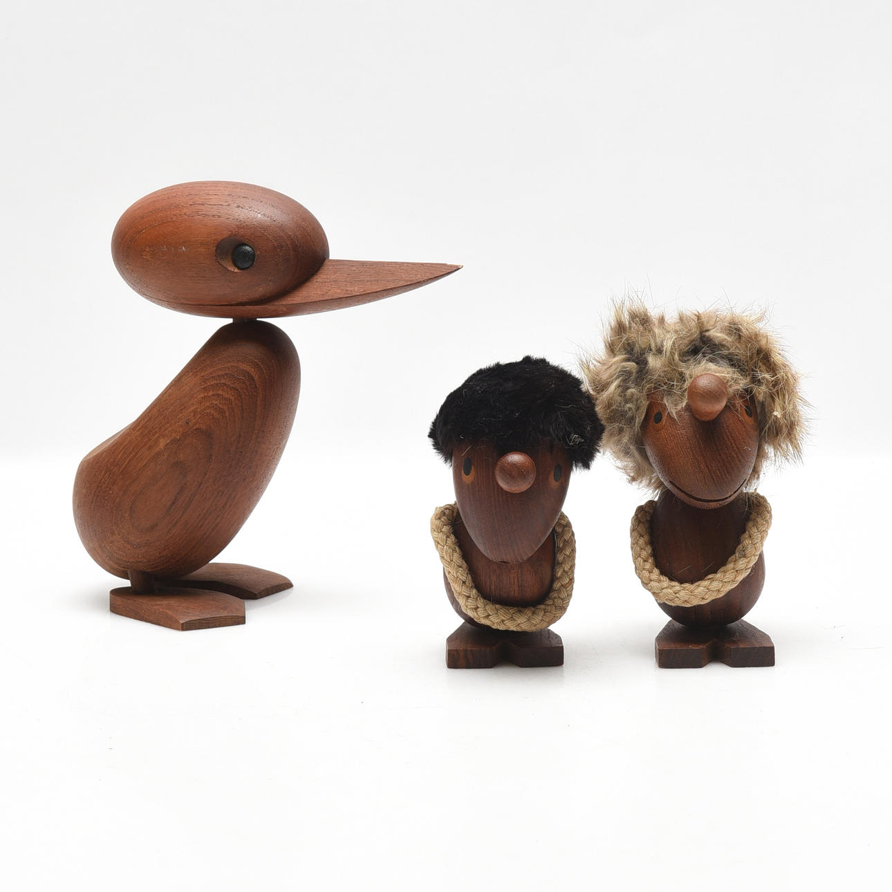 HANS BÖLLING, figuriner, 3 stycken, Danmark, teak.