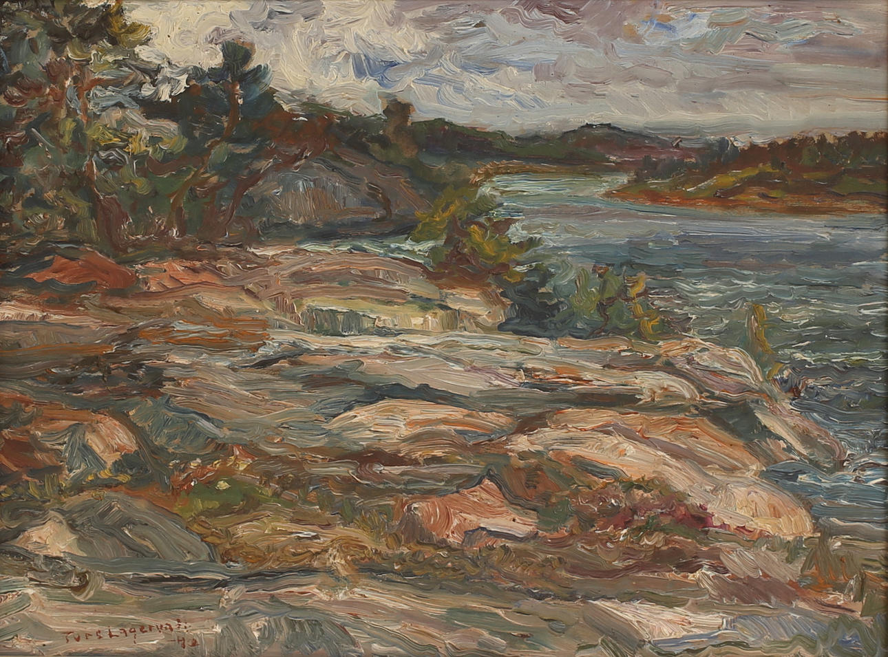 TURE LAGERVALL. Oil on Board, signed and dated -42.