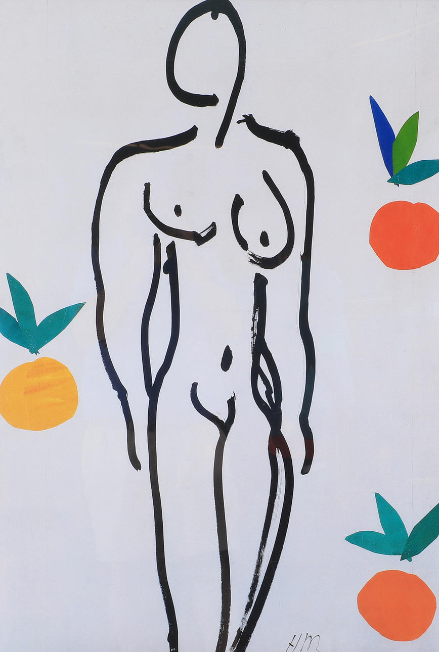 HENRI MATISSE. Weibliche Figur, Druck.