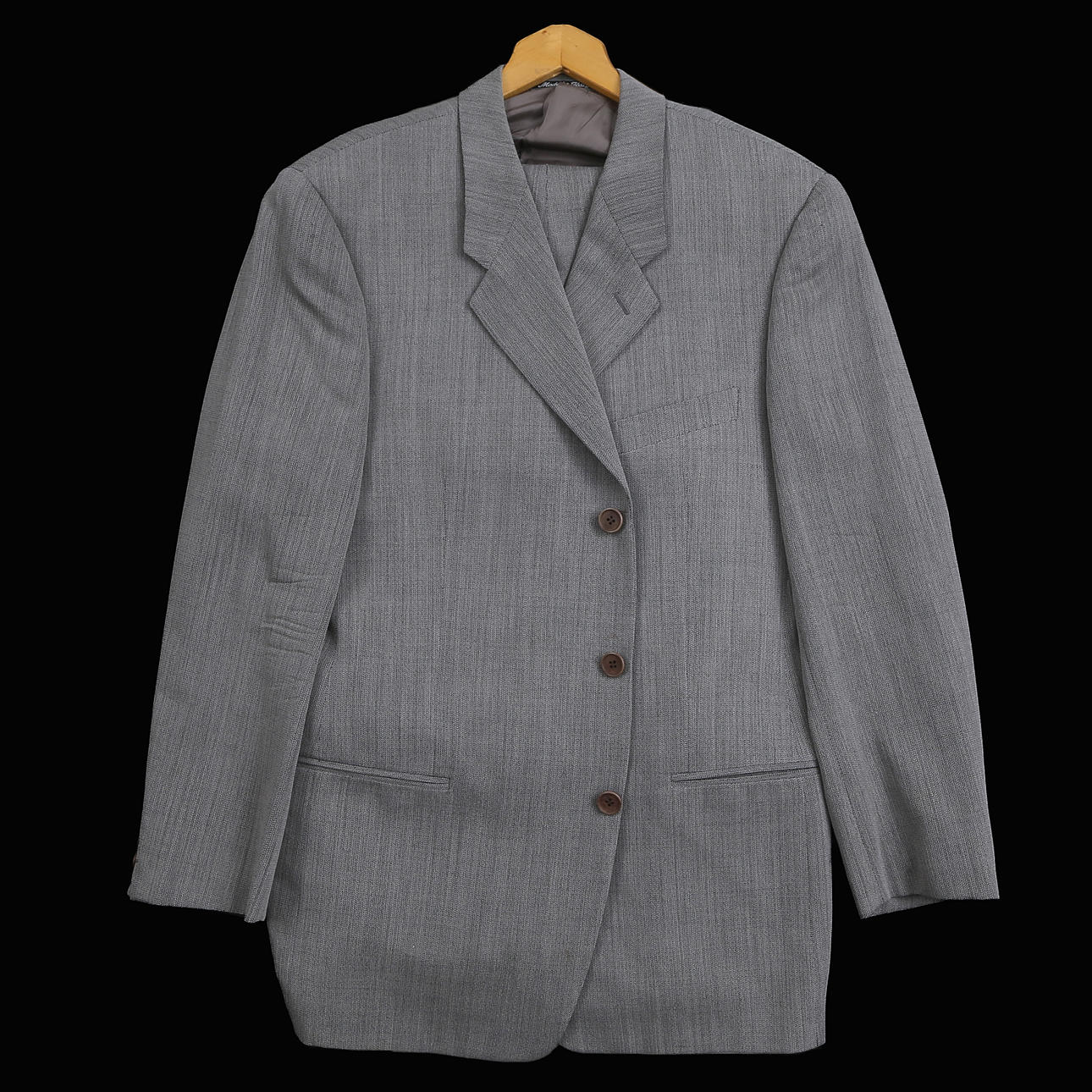 GIORGIO ARMANI. KOSTYM, grå, 1900-tal.