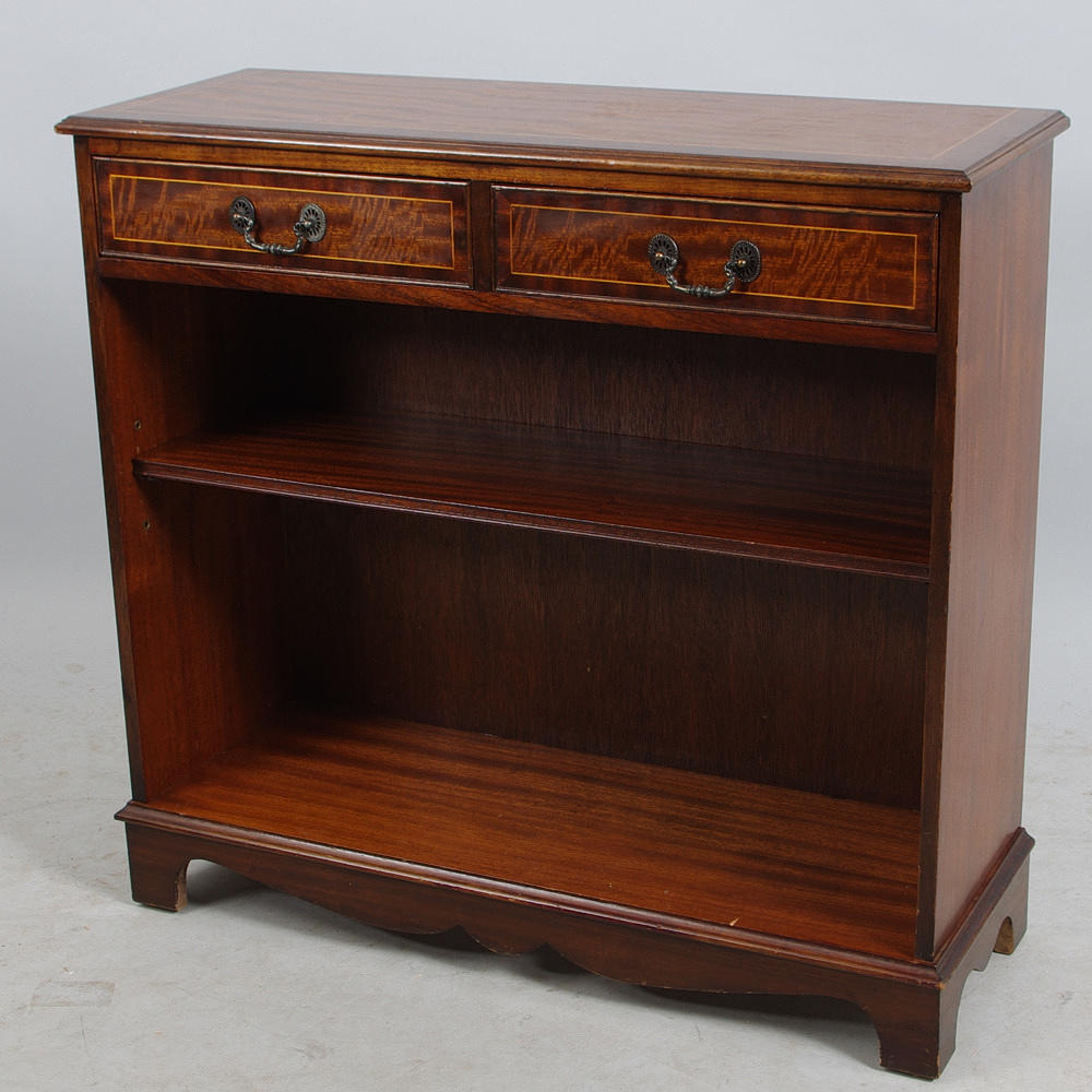 HYLLA MED LÅDOR, mahogny, engelsk stil.