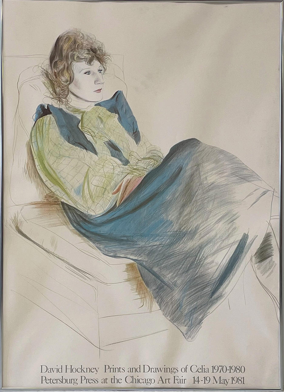 UTSTÄLLNINGSAFFISCH, offsettryck, David Hockney.