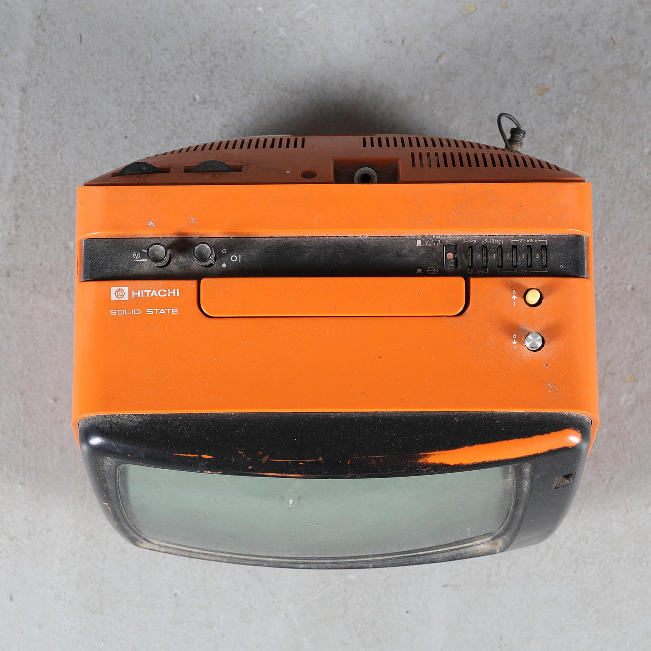 TV, Hitachi solid state, model P-52 A, 1970s. Miscellaneous