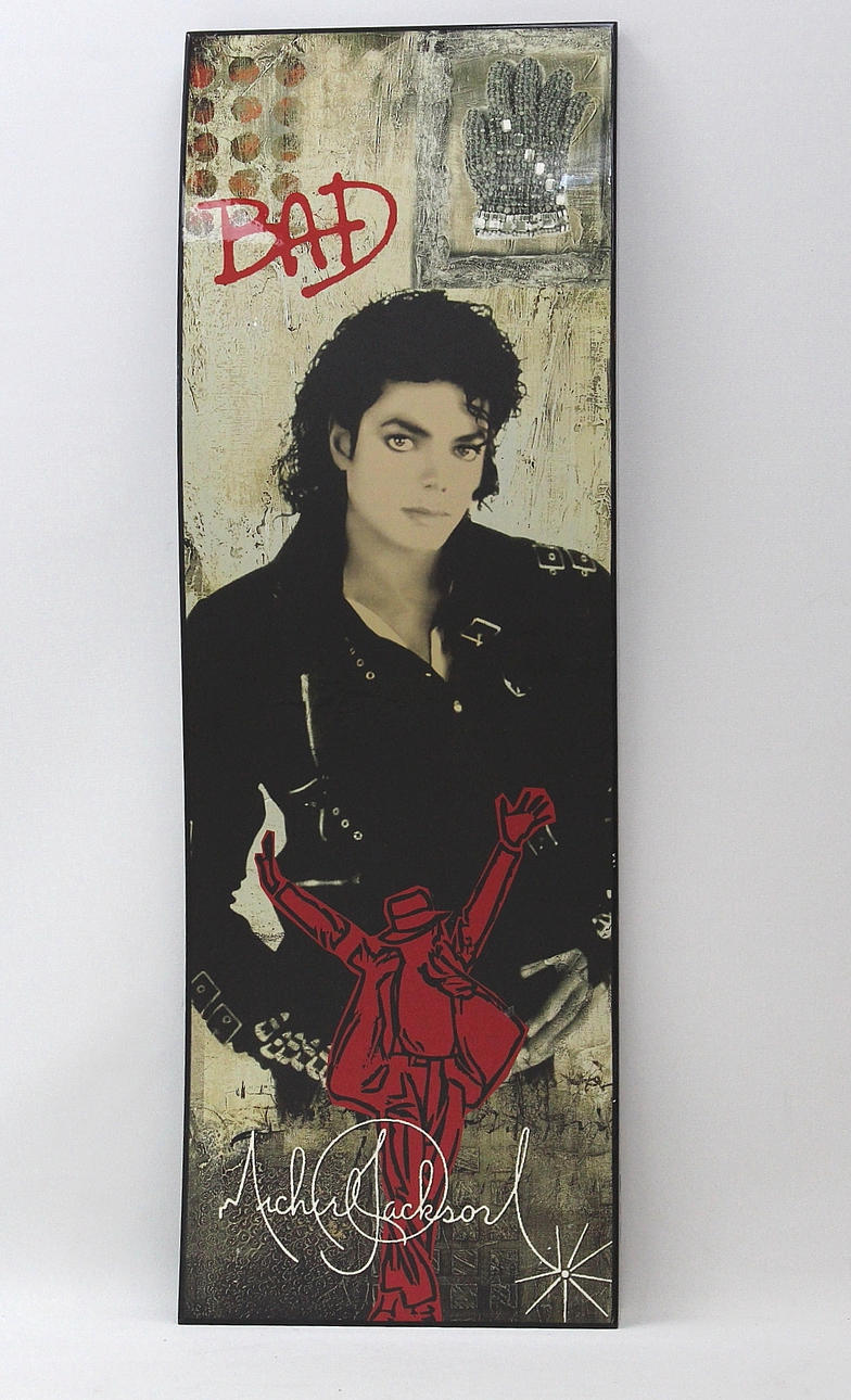 REKLAMSKYLT, för BAD av Michael Jackson.