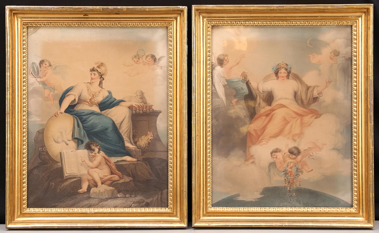 JOHN FRANCIS RIGAUD. EFTER. färggravyrer, komponerade av Alderman Boydell, utgivna 1799.