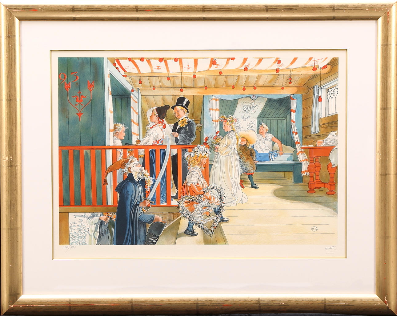 CARL LARSSON. EFTER. Färglitografi, signerad i trycket, numrerad 328/790.