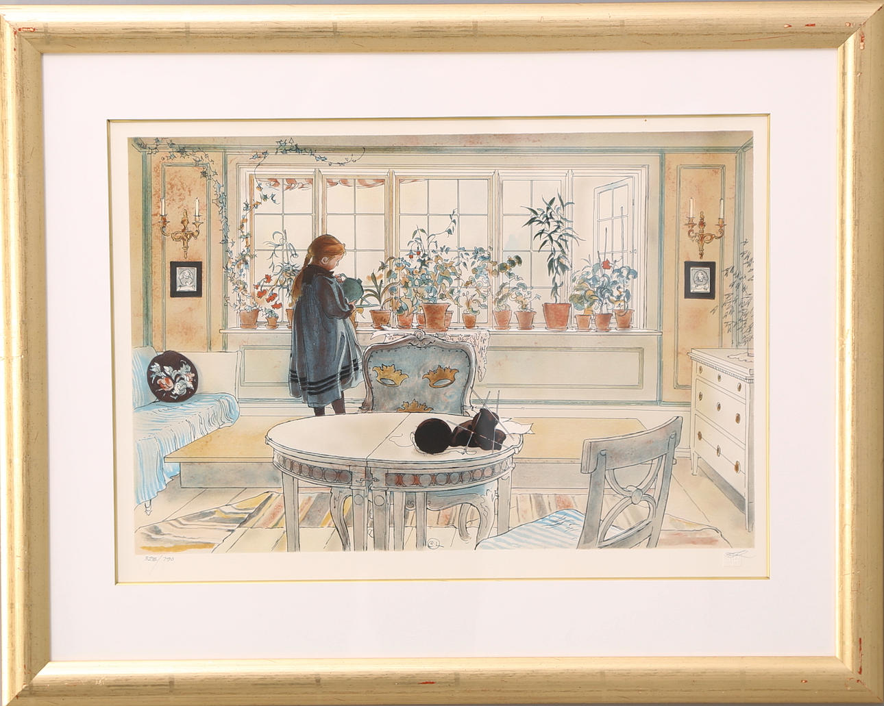 CARL LARSSON. EFTER. Färglitografi, signerad i trycket, numrerad 328/790.