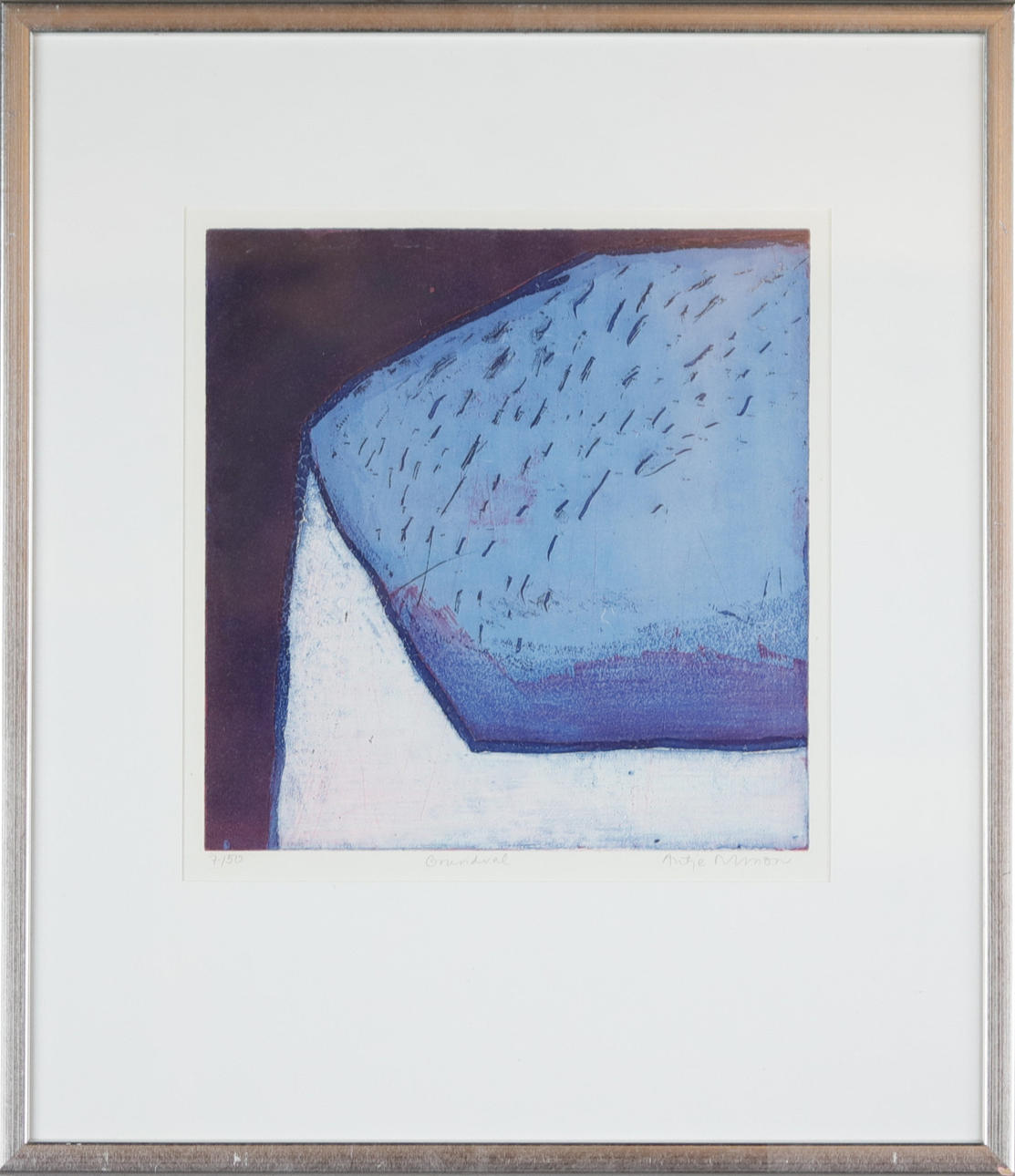 ANTJE NILSSON. Color etching 7/50, "Grundval", signed.